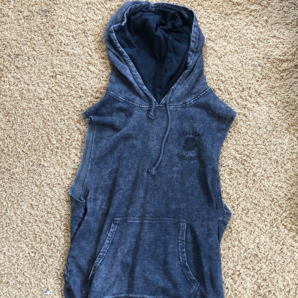 Deadbeat Records Sleeveless Hoodie